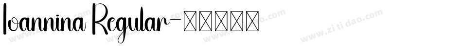 Ioannina Regular字体转换